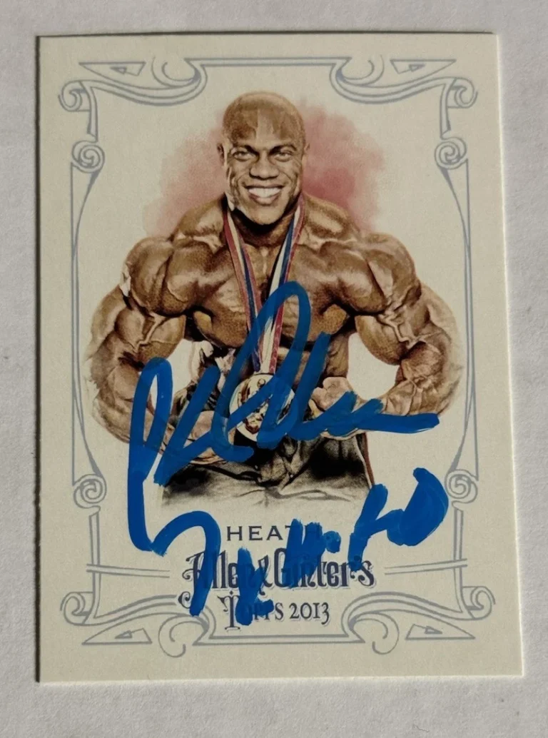 Phil Heath Signed 2013 Allen & Ginter  Card W/ 7x Mr.O Inscription Autograph