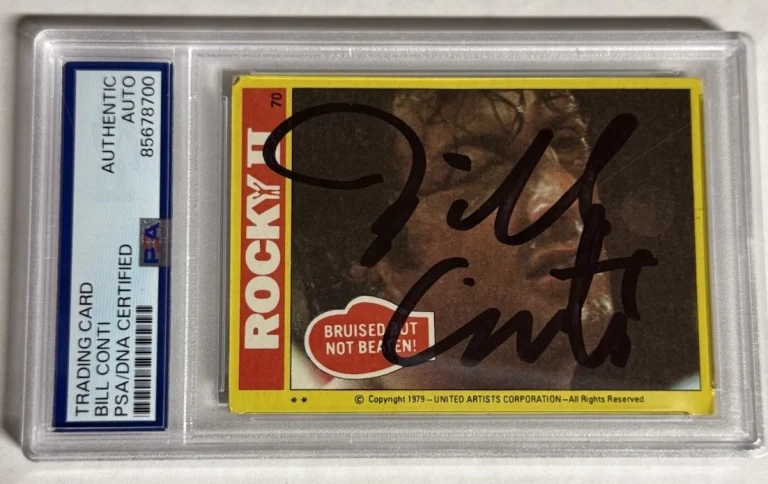 Bill Conti Signed Auto 1979 Topps Rocky 2 Card #70 Film Score Composer PSA/DNA