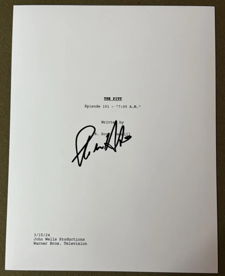 SHAWN HATOSY SIGNED SCRIPT THE PITT TV SHOW ACTOR AUTHENTIC AUTOGRAPH COA