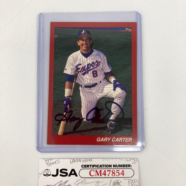 Gary Carter Signed Baseball Card RC JSA COA Auto