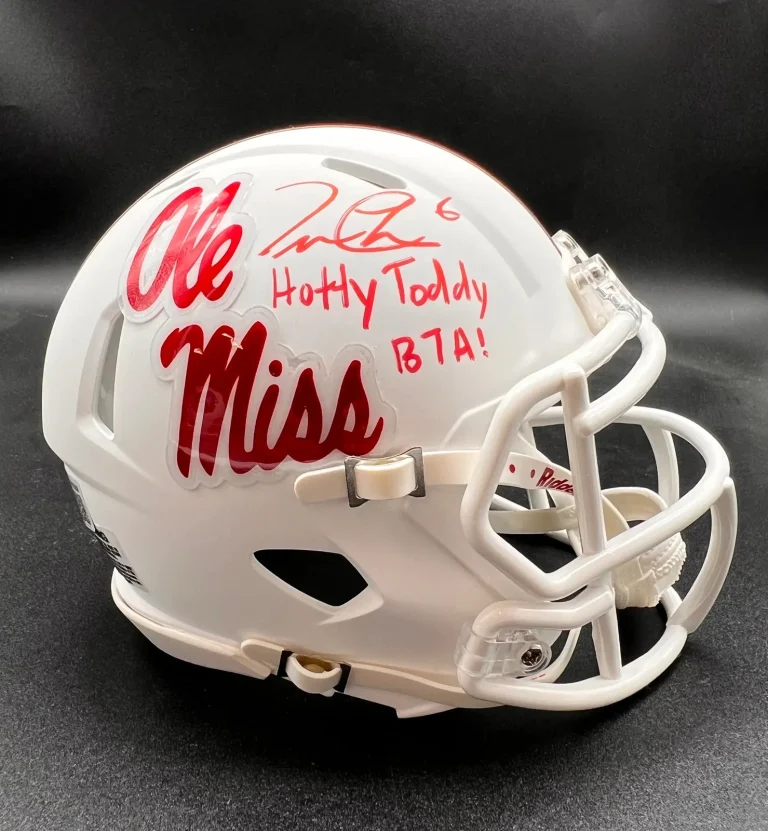 Trinidad Chambliss Signed Ole Miss Rebels Football Mini Helmet BAS Autographed