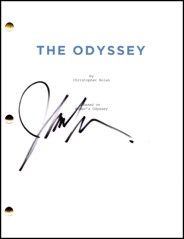 John Leguizamo Signed Autograph Christopher Nolan The Odyssey Full Script