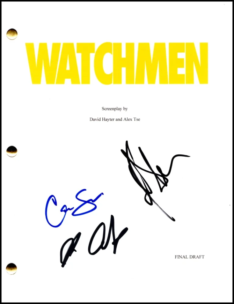 Jeffrey Dean Morgan, Carla Gugino & Crudup Signed Autograph Watchmen Full Script