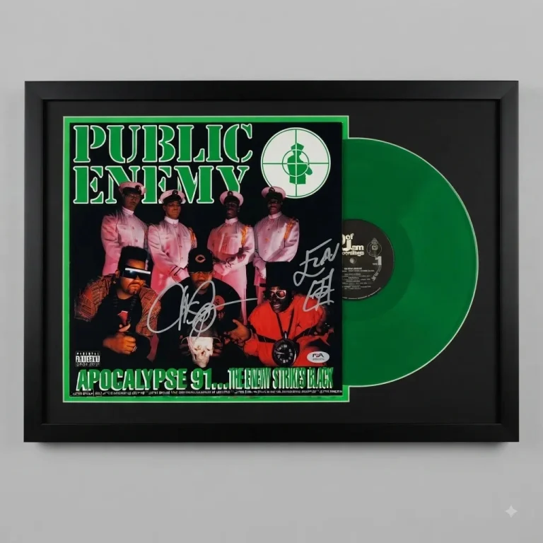 Chuck D signed Apocalypse 91 Framed Display Vinyl Album PSA Autographed