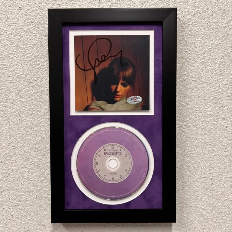 Taylor Swift signed Midnights Framed Display CD Album PSA Autographed