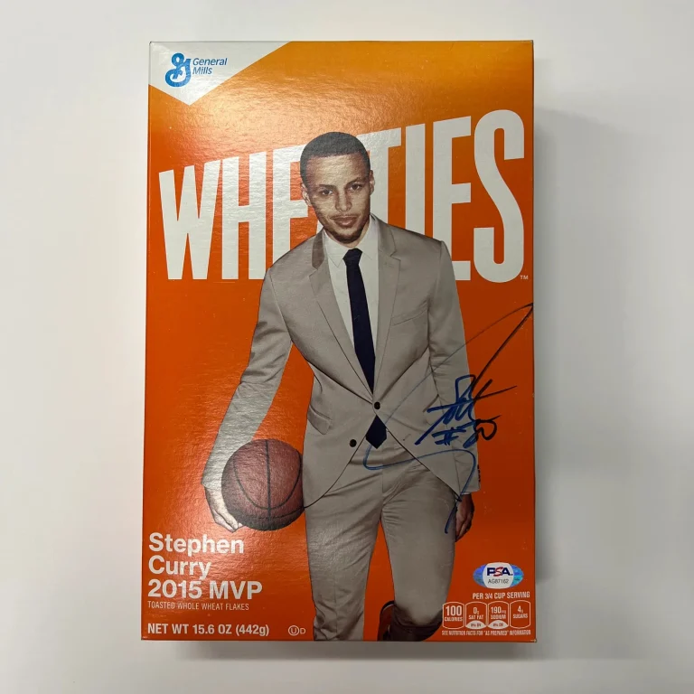 Stephen Curry Signed Basketball Wheaties Cereal Box (2015 MVP Edition) PSA Auto