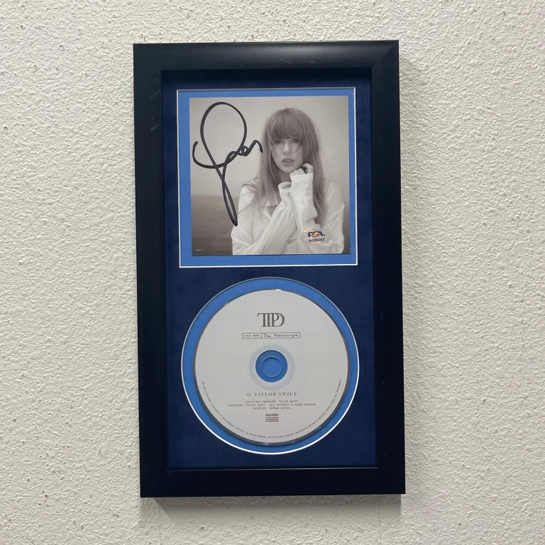 Taylor Swift Signed The Tortured Poets Department Framed Display CD Album PSA
