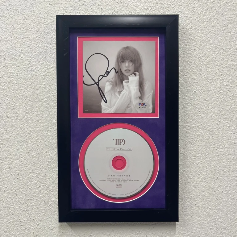 Taylor Swift Signed The Tortured Poets Department Framed Display CD Album PSA