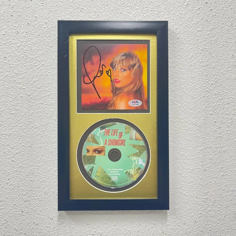 Taylor Swift Signed The Life of a Showgirl Framed Display CD Album PSA