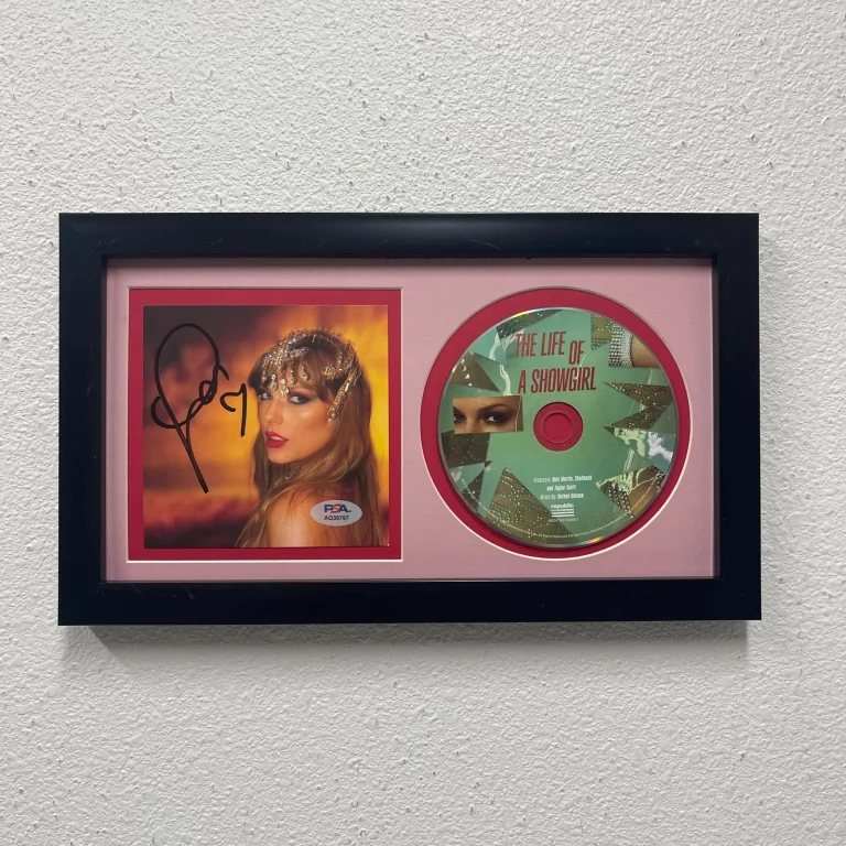 Taylor Swift Signed The Life of a Showgirl Framed Display CD Album PSA Auto