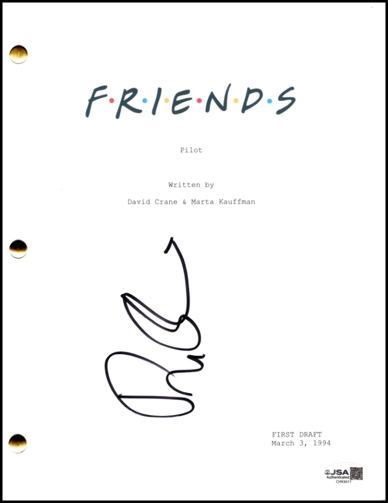 David Schwimmer Signed Autograph Friends Full Pilot Script - Ross Geller JSA COA