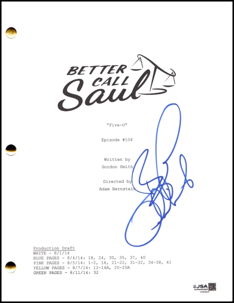 Bob Odenkirk Signed Autograph Better Call Saul Full Script Screenplay JSA COA