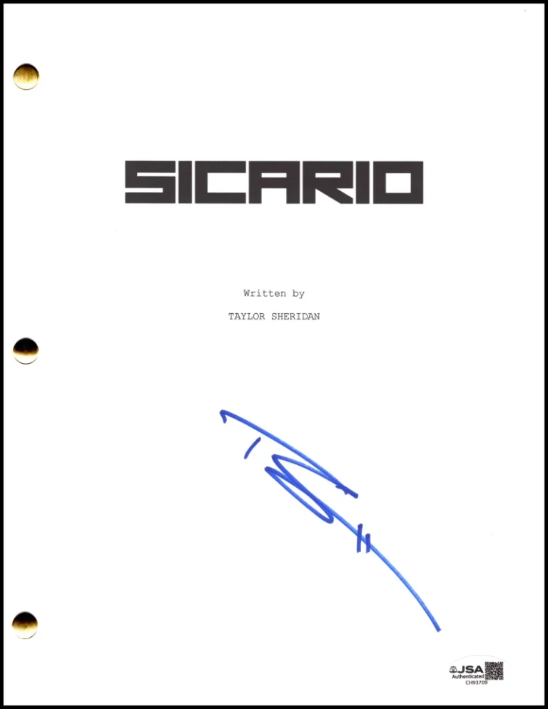Taylor Sheridan Signed Autograph Sicario Full Script Screenplay w/ JSA COA