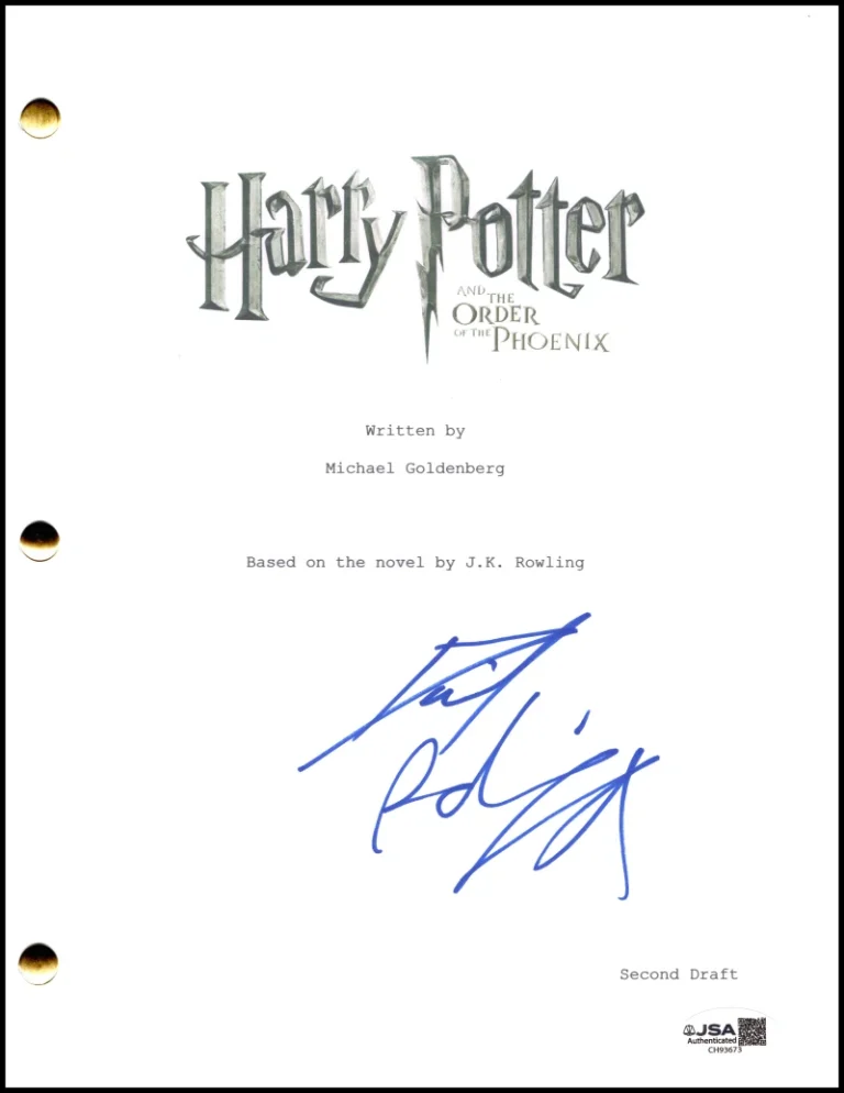 Daniel Radcliffe Signed Autograph Harry Potter Order of the Phoenix Script JSA