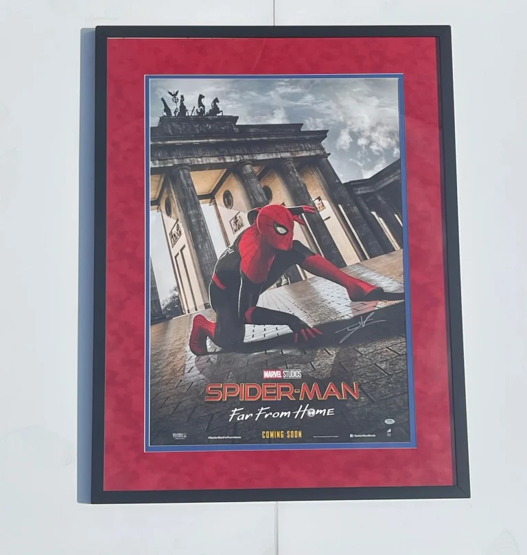 Tom Holland Signed Framed Movie Poster PSA Spider-Man Far From Home 38x49