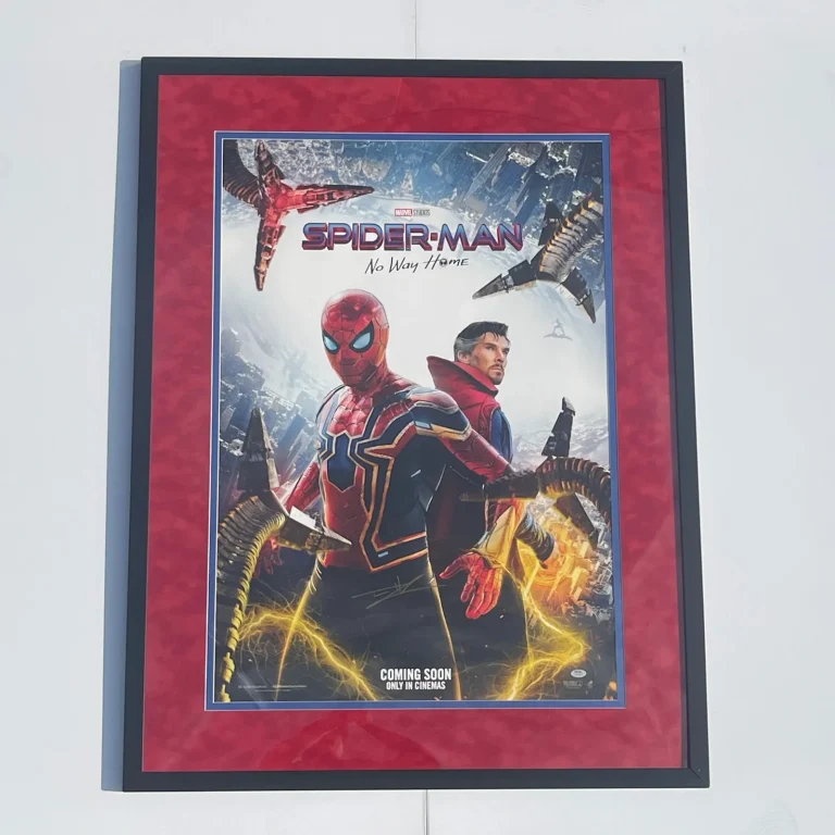 Tom Holland Signed Framed Movie Poster PSA Spider-Man: No Way Home 38x49