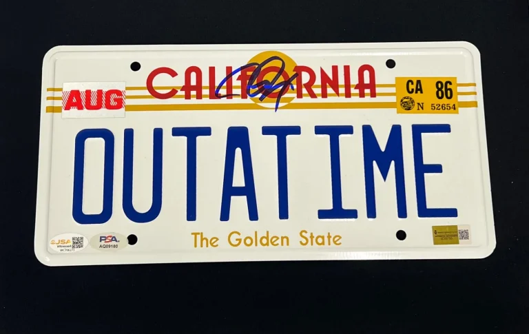 Michael J. Fox  Signed License Plate JSA Auto Back to the Future