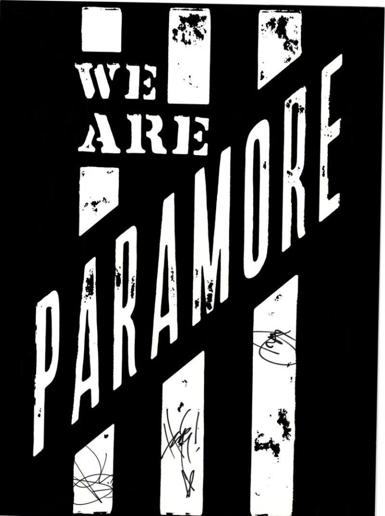 Paramore Band Signed Autograph 18x24 Concert Tour Poster Hayley Williams Beckett
