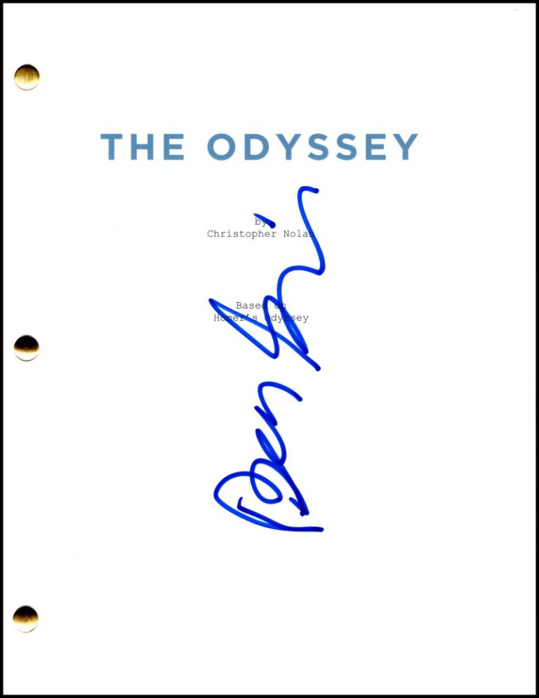 Benny Safdie Signed Autograph Christopher Nolan The Odyssey Full Script