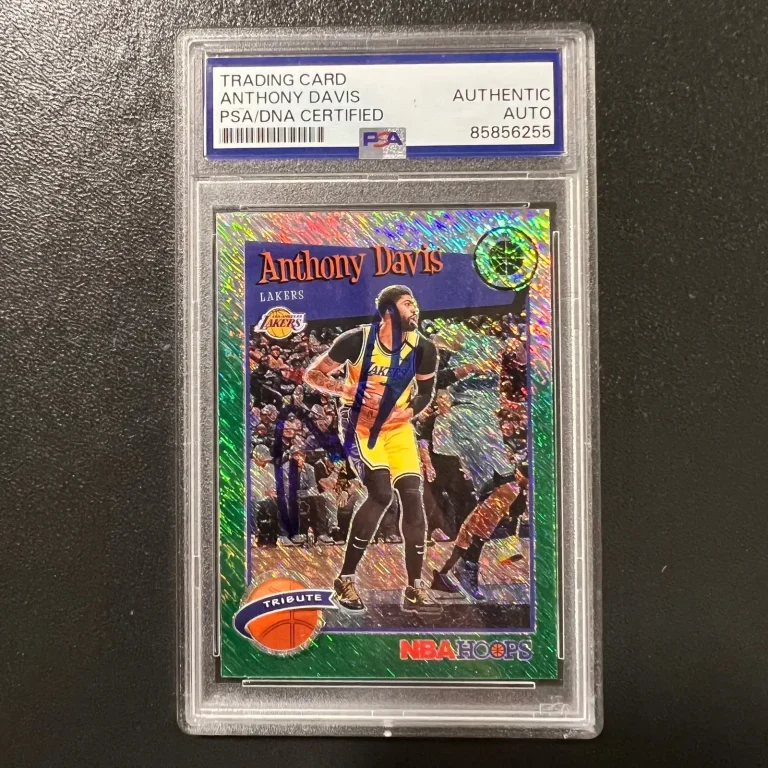 2019-20 Panini NBA Hoops#294 Anthony Davis Signed Card Auto PSA Slabbed Lakers