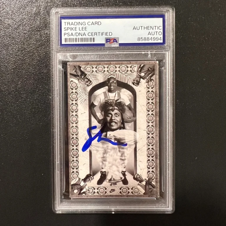 1991 Nike Trading Card Spike Lee #5 Signed Card Auto PSA Slabbed