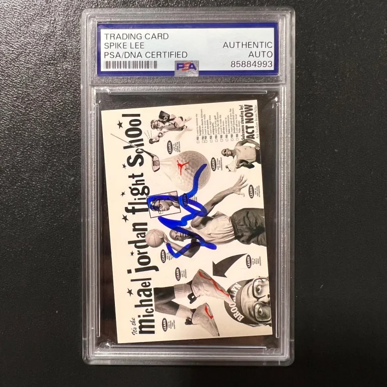 1991 Nike Trading Card Spike Lee #6 Signed Card Auto PSA Slabbed
