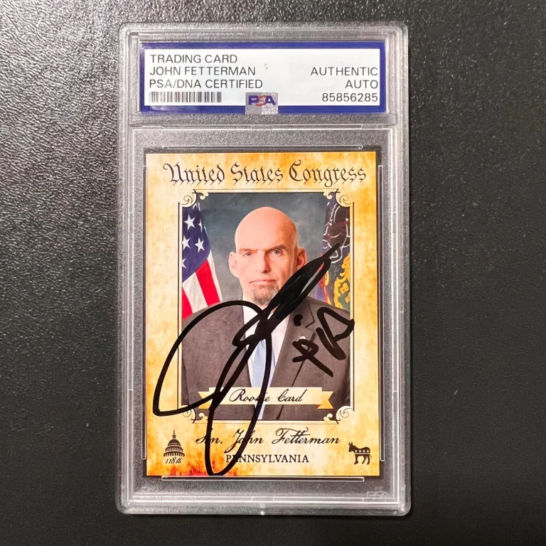2023 Fascinating Cards John Fetterman 76/535 Signed Card Auto PSA Slabbed