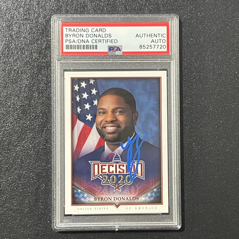 2020 Decision Byron Donalds #587 Signed Card Auto PSA Slabbed Florida