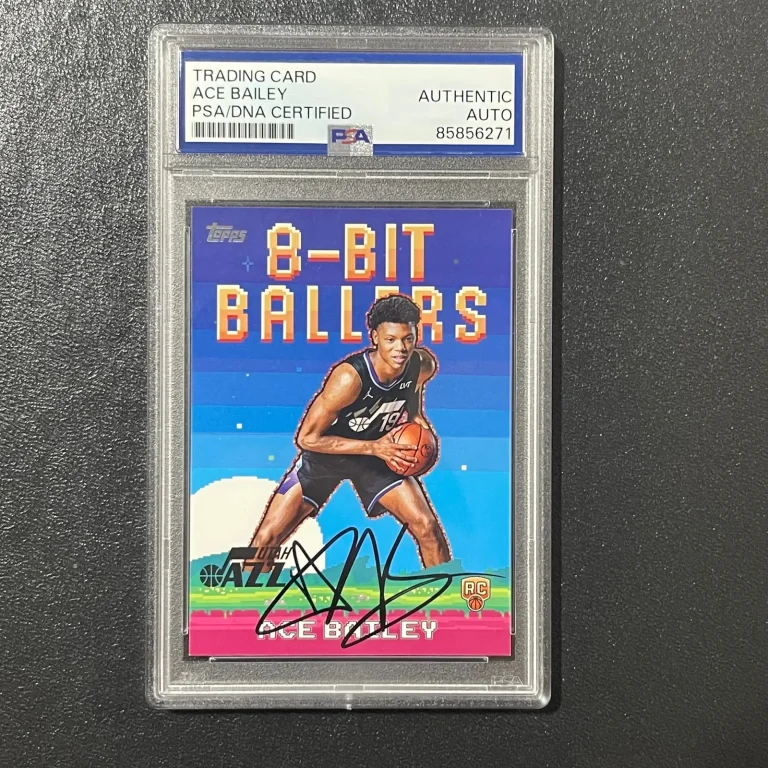 2025 Topps 8-BIT BALLERS#8B-35 Ace Bailey Signed Card Auto PSA Slabbed Jazz