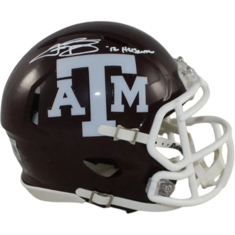 Johnny Manziel Autographed Texas A&M Mini Helmet Heisman Beckett Witness 58246