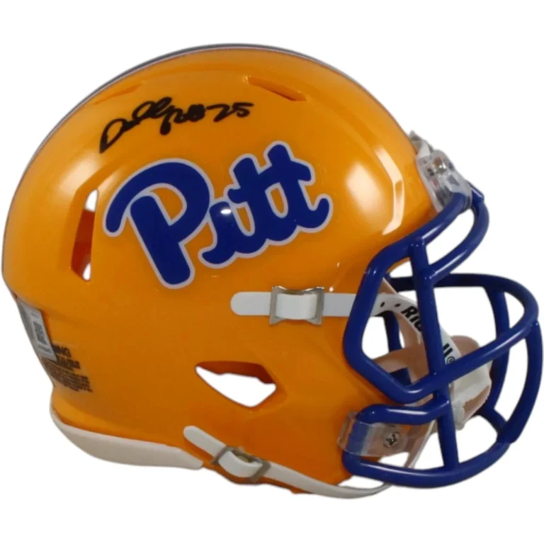Darrelle Revis Autographed Pittsburgh Panthers Mini Helmet Beckett Witness 58224