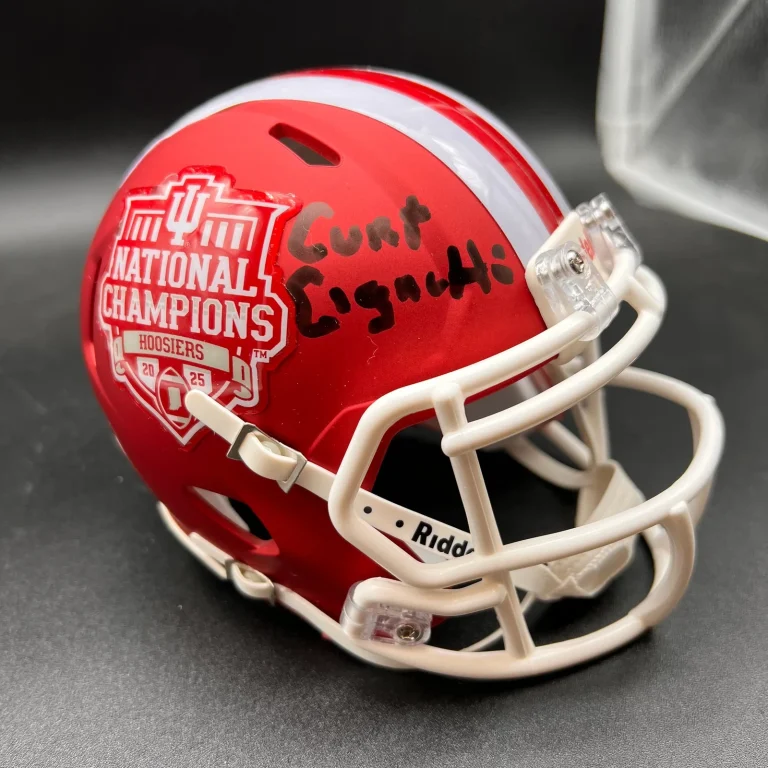 Curt Cignetti Signed Indiana Hoosiers Mini Helmet JSA Autographed