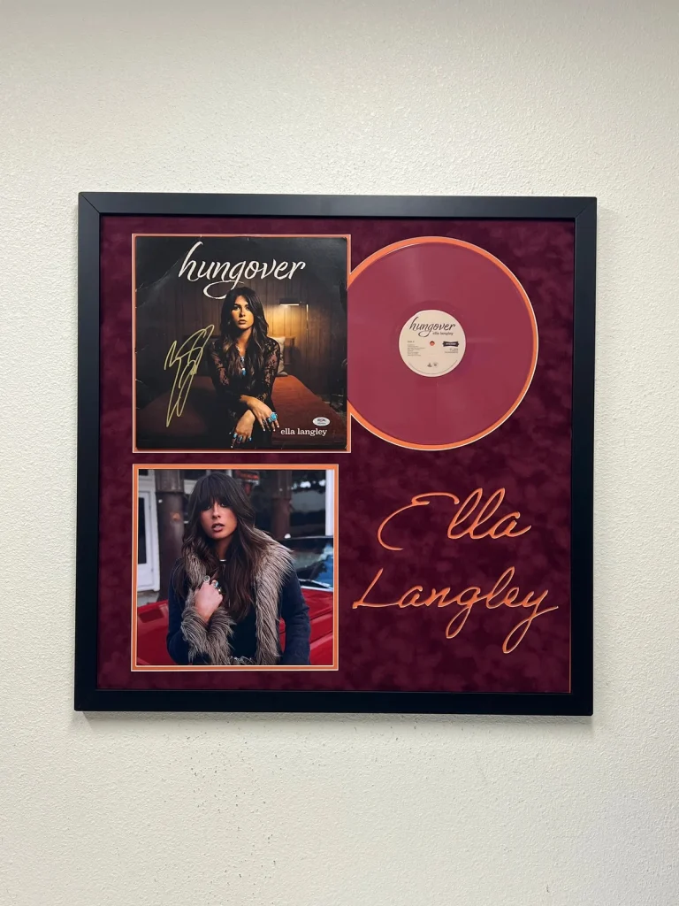 Ella Langley signed Hungover CD Album Framed Display PSA 30x30