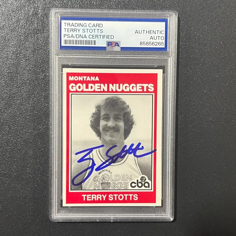 1981-82 TCMA CBA #68 Terry Stotts Signed Card PSA Auto Slabbed Golden Nuggets