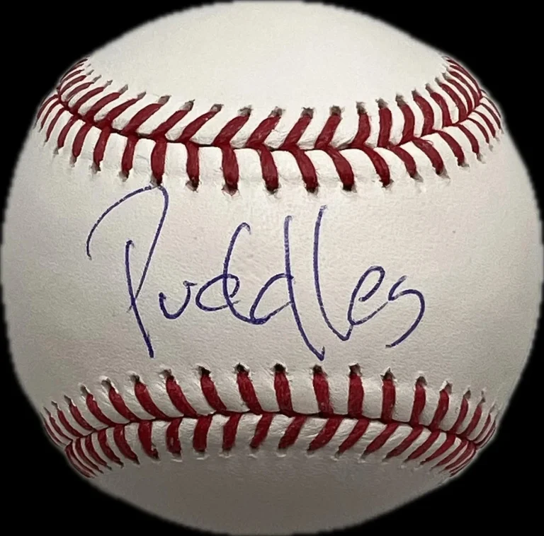 Mike Geier/Puddles Signed MLB Baseball PSA Clown