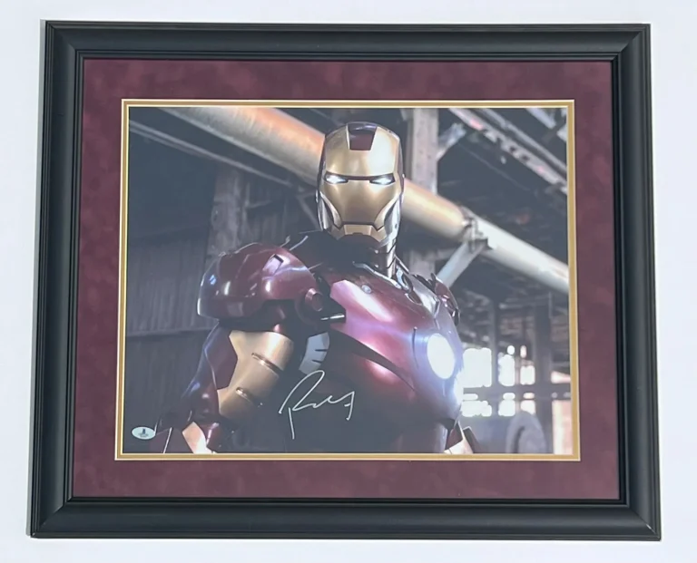 Robert Downey Jr. signed Iron Man Framed Photo Display BAS Autographed 23x26