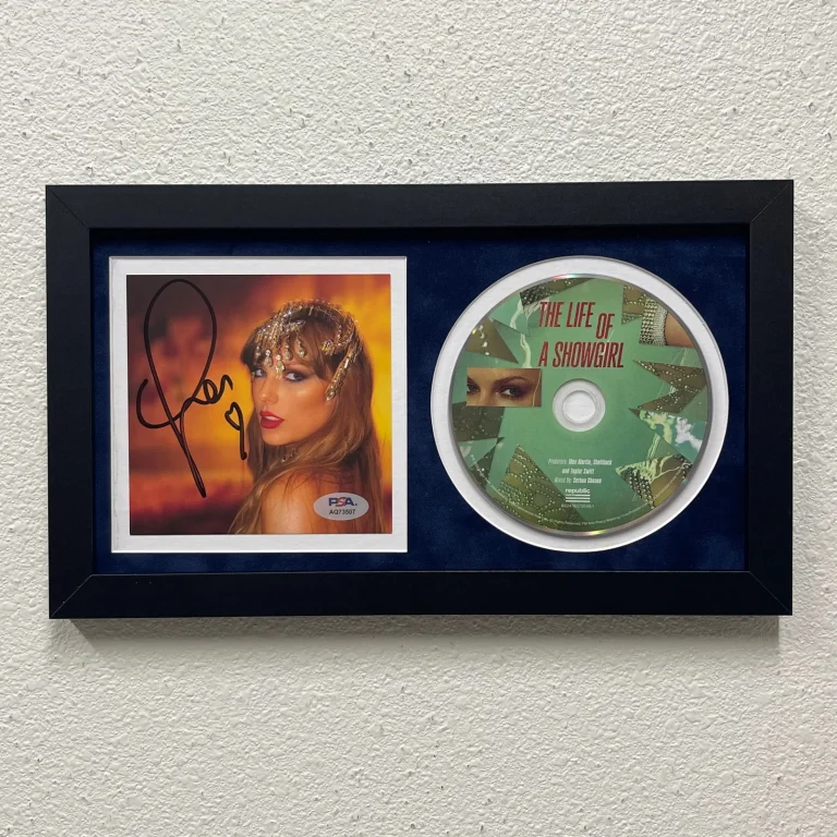 Taylor Swift signed The Life of a Showgirl Framed Display CD Album PSA Auto