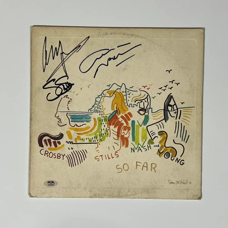 Neil Young signed So Far vinyl album PSA Autographed