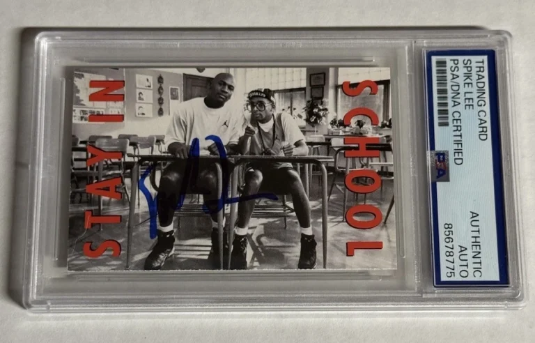 SPIKE LEE SIGNED AUTO RC ROOKIE 1991 Nike Michael Jordan High Flying #4 PSA