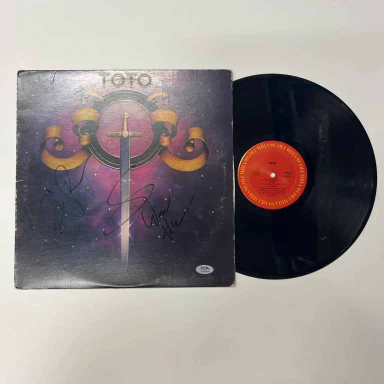 Steve Lukather and David Paich Signed Toto Vinyl Album PSA Autographed