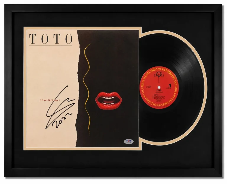 Steve Lukather of Toto Signed Isolation Custom Framed Vinyl Album PSA
