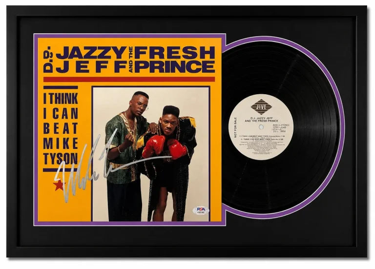 Mike Tyson Signed I Think I Can Beat Mike Tyson Custom Framed Vinyl Album PSA