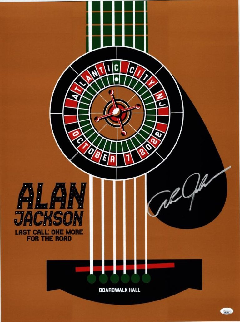 Alan Jackson Signed Autograph 18x24 Concert Tour Poster Last Call 2022 JSA COA B