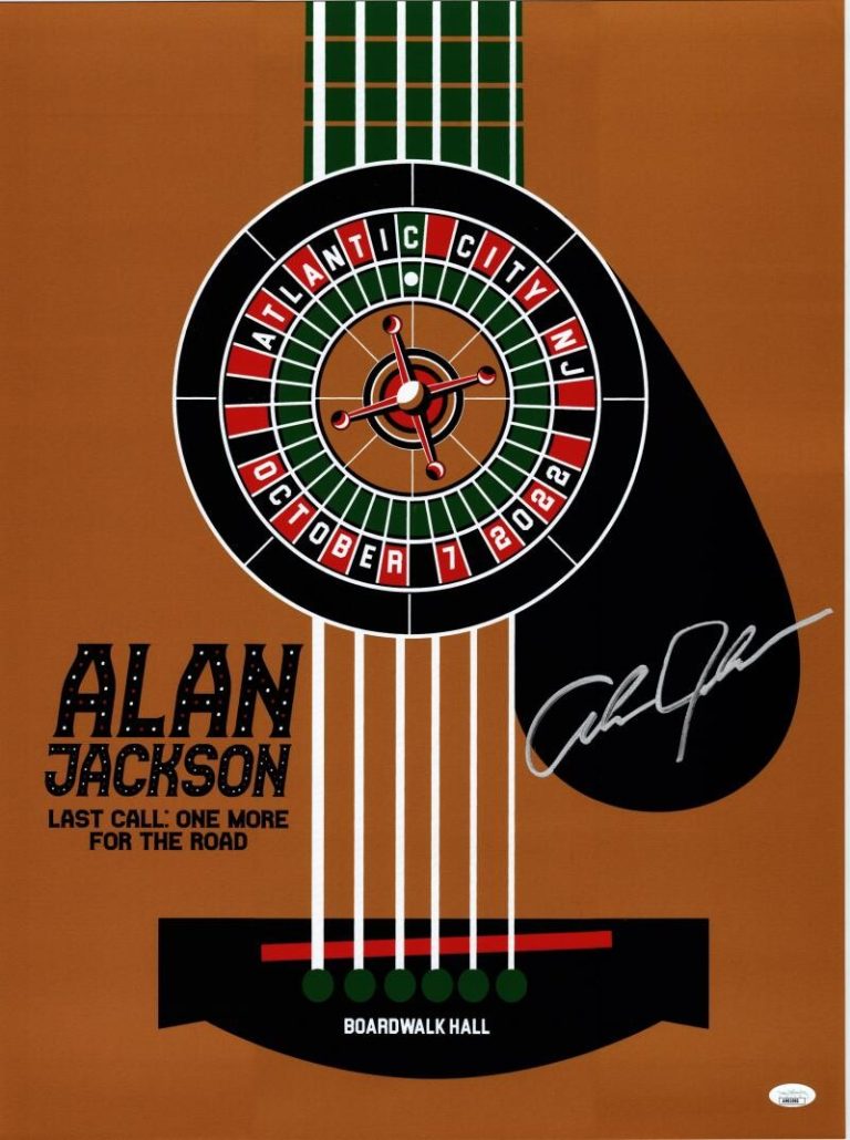 Alan Jackson Signed Autograph 18x24 Concert Tour Poster Atlantic City JSA COA