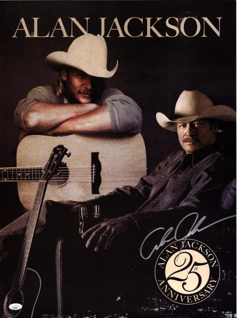 Alan Jackson Signed Autograph 18x24 Concert Tour Poster 25th Anniversary JSA