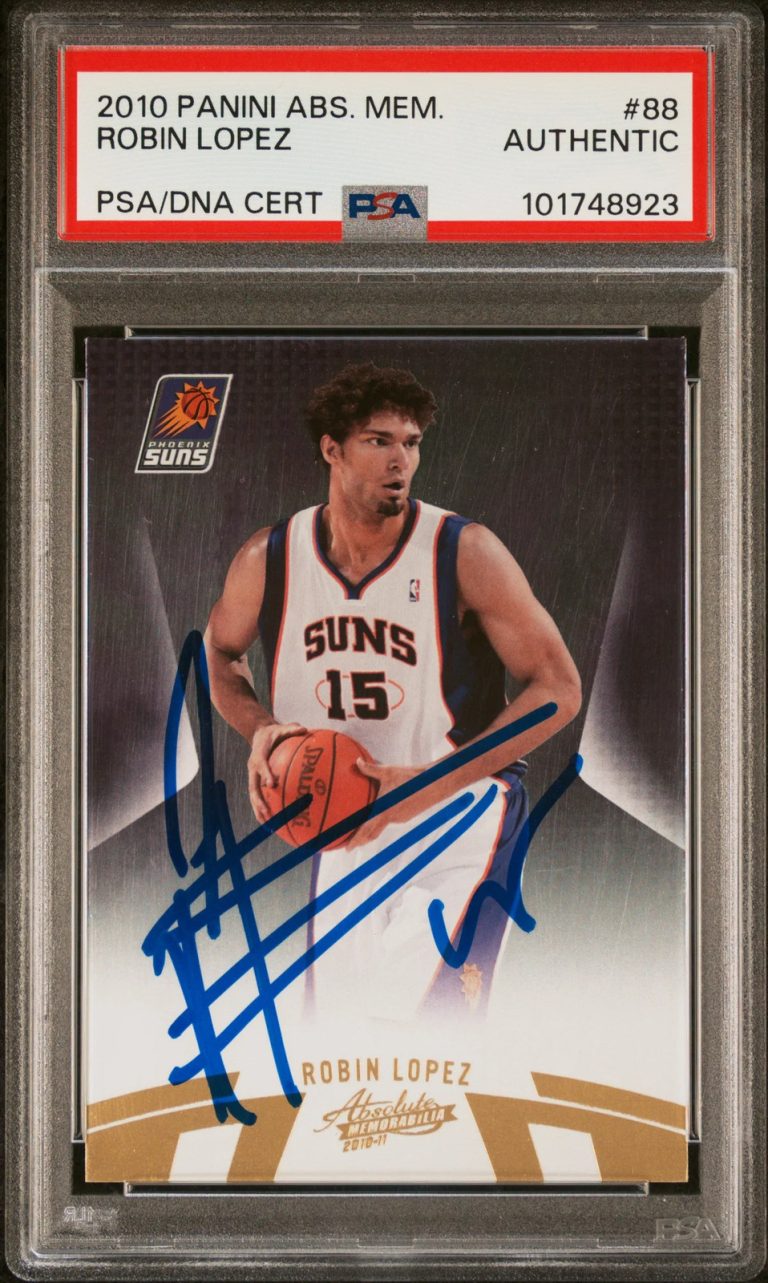 2010 Panini Absolute Memorabilia #88 Robin Lopez Signed Card PSA Auto Autograph