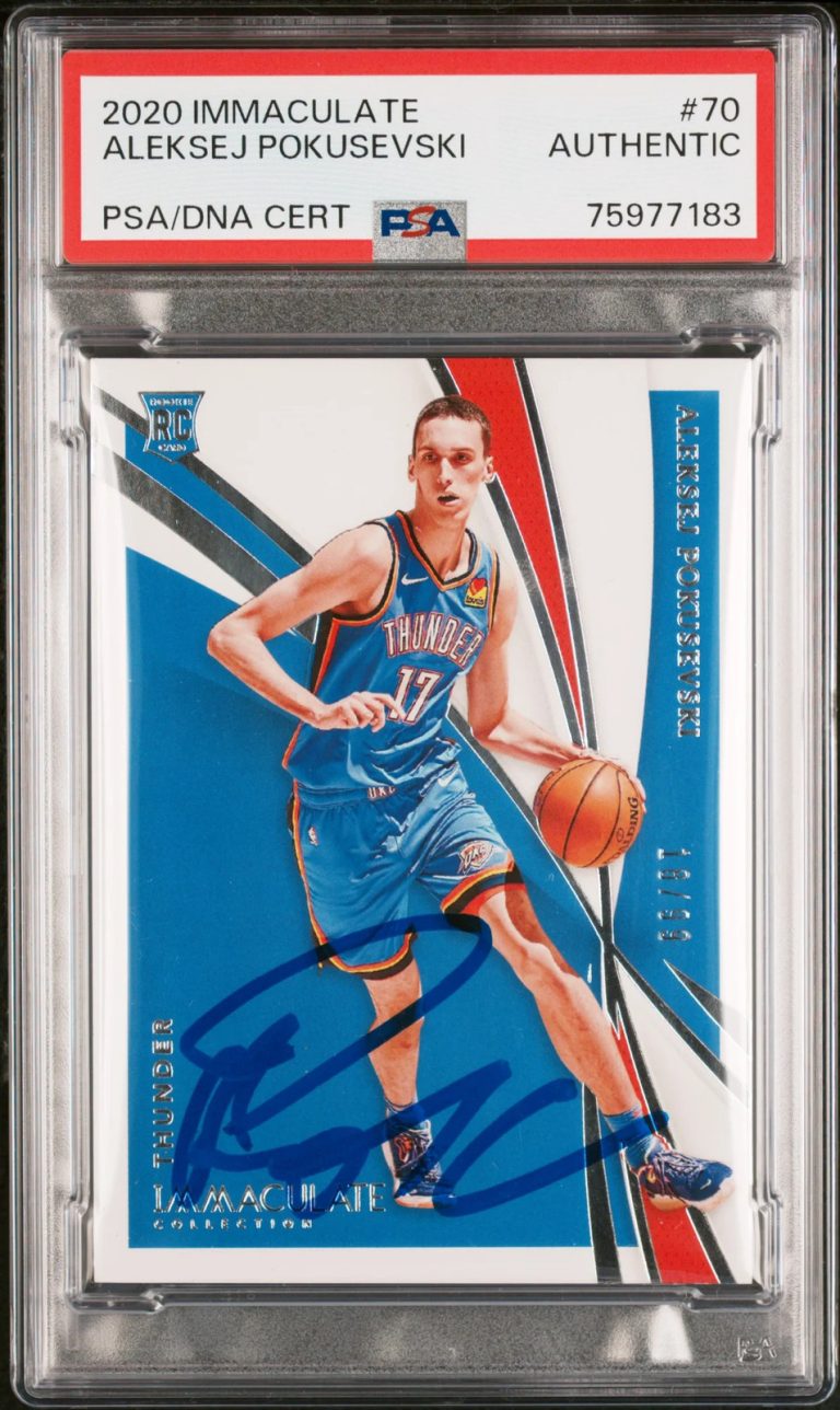 2020 Panini Immaculate Collection #70 Aleksej Pokusevski Signed Card PSA Auto