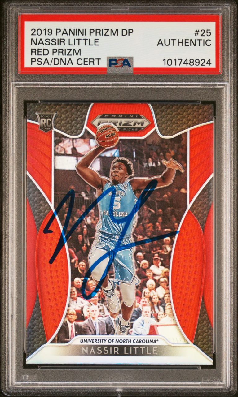 2019 Panini Prizm Draft Picks Red#25 Nassir Little Signed Card PSA Auto Autograp