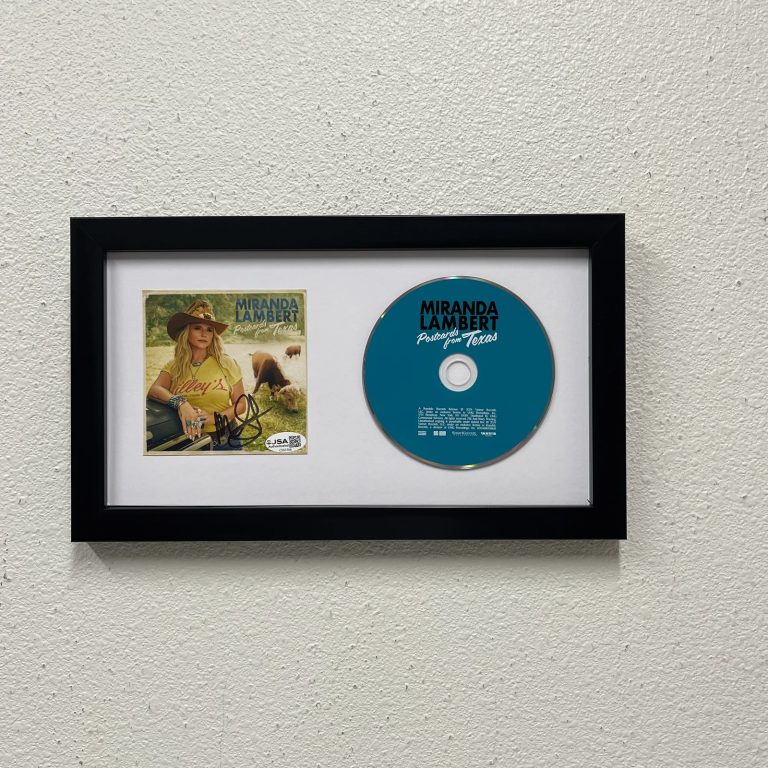 Miranda Lambert Signed Postcards from Texas Framed Display CD Album JSA