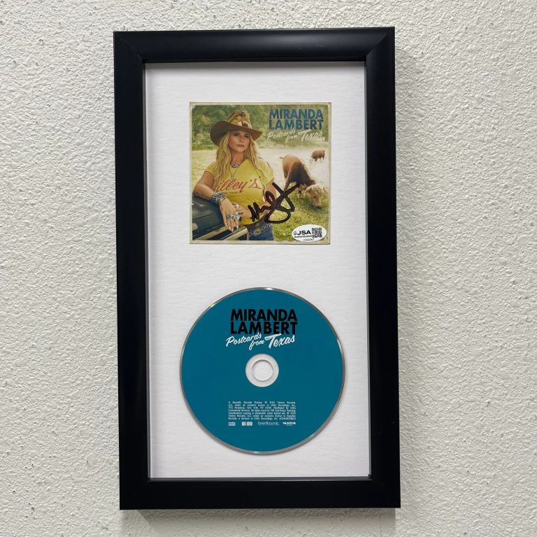 Miranda Lambert Signed Postcards from Texas Framed Display CD Album JSA